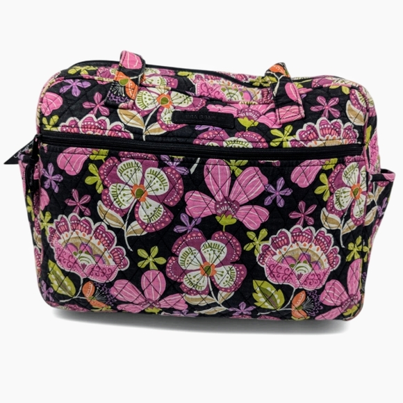 Vera Bradley Handbags - Vera Bradley Pink and Black Quilted Shoulder Bag